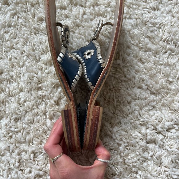 Midnight and platinum Jack Rogers USA Jacks Flat Sandal - Picture 5 of 5